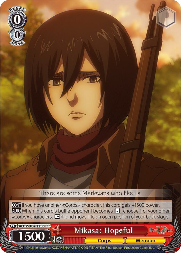 Mikasa: Hopeful (Foil) - [Attack On Titan: Final Season] | Gear Gaming Fayetteville