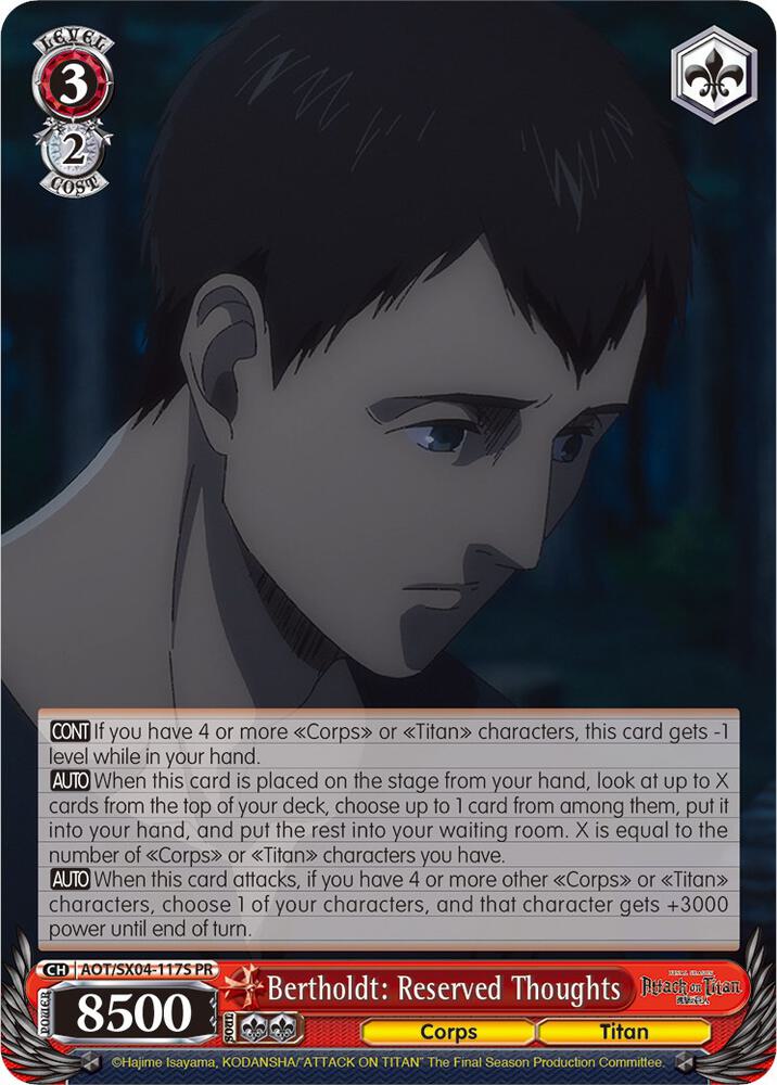 Bertholdt: Reserved Thoughts (Foil) - [Attack On Titan: Final Season] | Gear Gaming Fayetteville