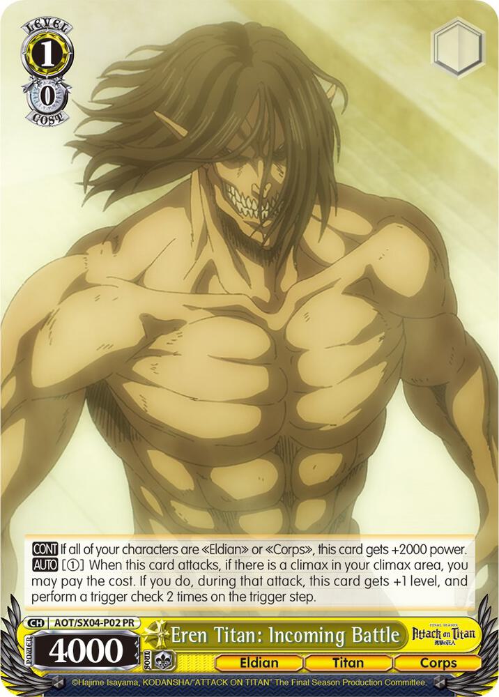 Eren Titan: Incoming Battle - [Attack On Titan: Final Season] | Gear Gaming Fayetteville