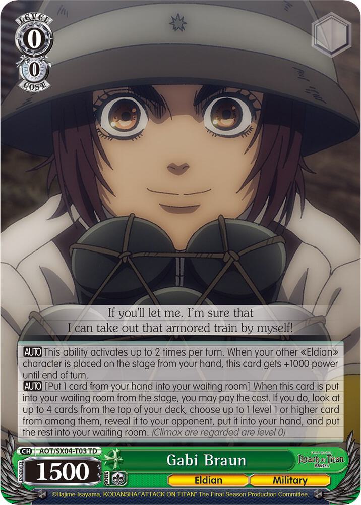 Gabi Braun - [Attack On Titan: Final Season] | Gear Gaming Fayetteville