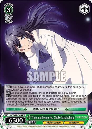 Time and Memories, Shoko Makinohara (SR) - [Rascal Does Not Dream of a Dreaming Girl] | Gear Gaming Fayetteville
