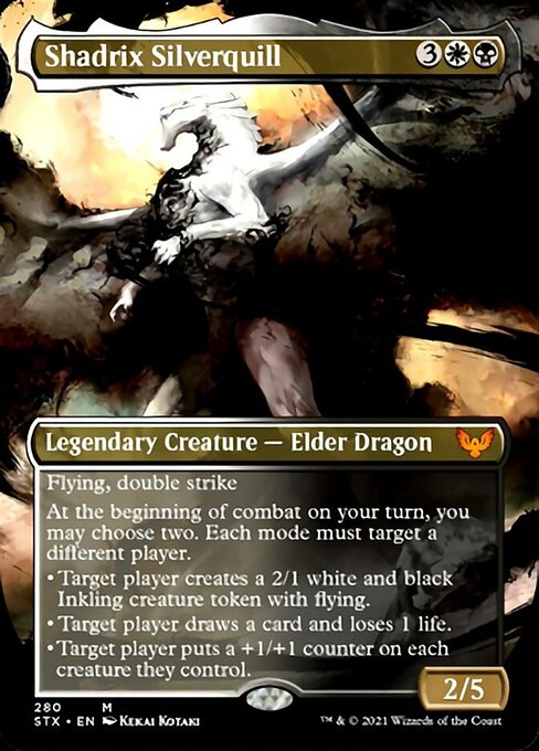 Shadrix Silverquill (Borderless Alternate Art) [Strixhaven: School of Mages] | Gear Gaming Fayetteville