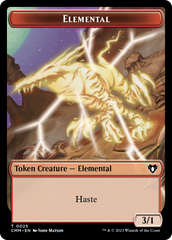 Human Soldier // Elemental (0025) Double-Sided Token [Commander Masters Tokens] | Gear Gaming Fayetteville