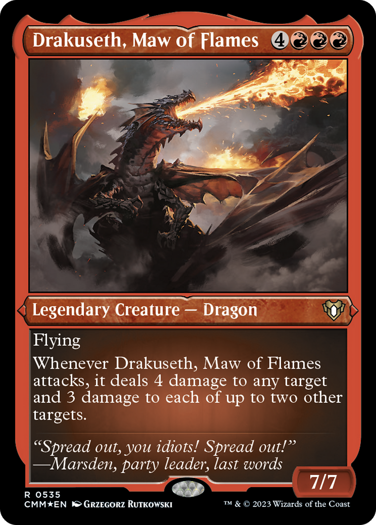 Drakuseth, Maw of Flames (Foil Etched) [Commander Masters] | Gear Gaming Fayetteville