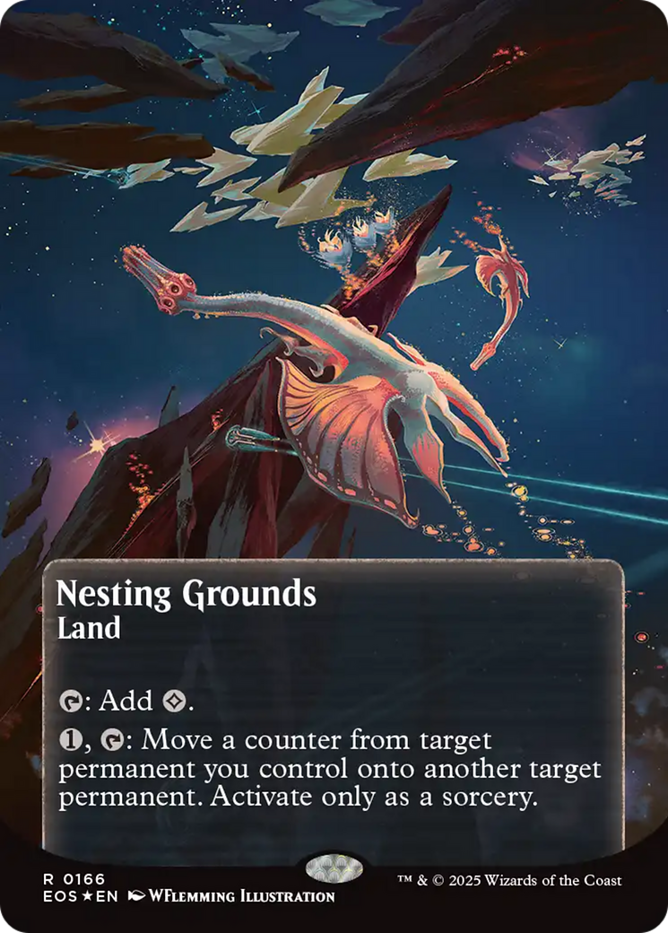 Nesting Grounds (0166) (Borderless) (Galaxy Foil) [Edge of Eternities: Stellar Sights] | Gear Gaming Fayetteville