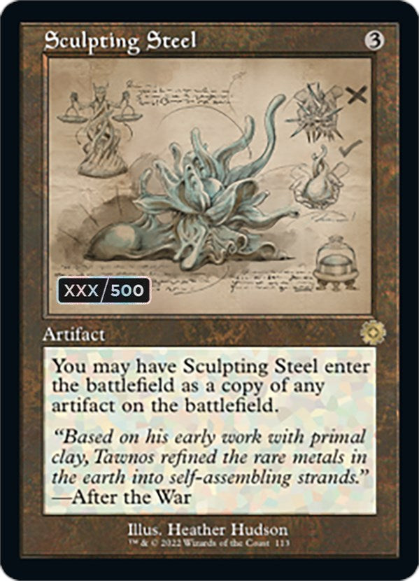 Sculpting Steel (Retro Schematic) (Serialized) [The Brothers' War Retro Artifacts] | Gear Gaming Fayetteville