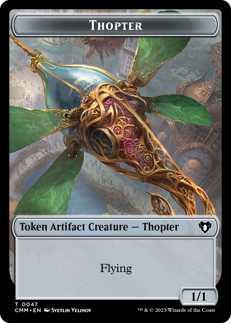 Thopter // Dragon (0020) Double-Sided Token [Commander Masters Tokens] | Gear Gaming Fayetteville