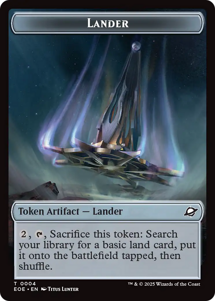 Human Soldier // Lander (0004) Doubled-Sided Token [Edge of Eternities Tokens] | Gear Gaming Fayetteville