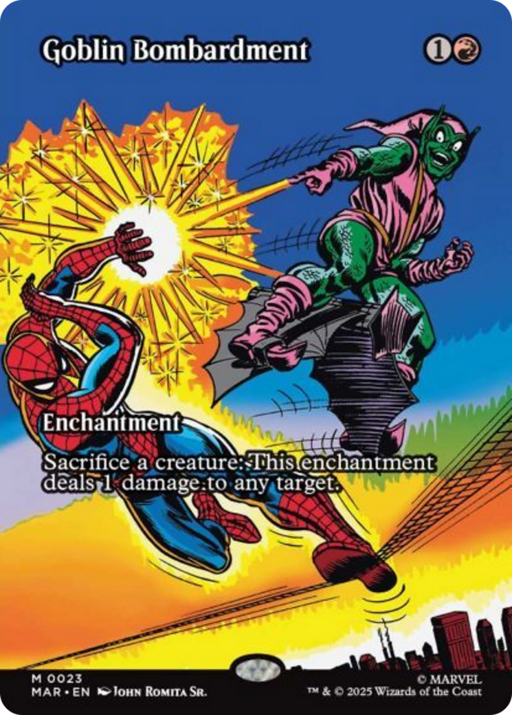 Goblin Bombardment (Borderless) [Marvel's Spider-Man: Eternal-Legal] | Gear Gaming Fayetteville