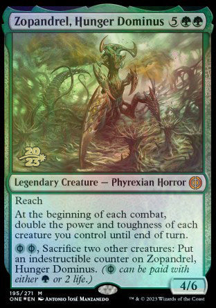 Zopandrel, Hunger Dominus [Phyrexia: All Will Be One Prerelease Promos] | Gear Gaming Fayetteville