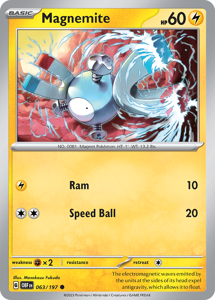 Magnemite (063/197) [Scarlet & Violet: Obsidian Flames] | Gear Gaming Fayetteville