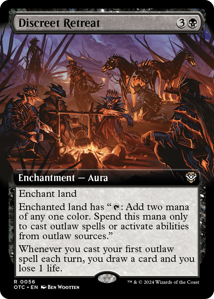 Discreet Retreat (Extended Art) [Outlaws of Thunder Junction Commander] | Gear Gaming Fayetteville