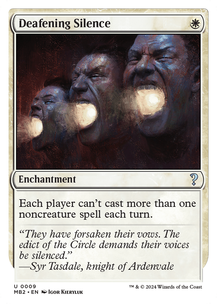 Deafening Silence (White Border) [Mystery Booster 2] | Gear Gaming Fayetteville