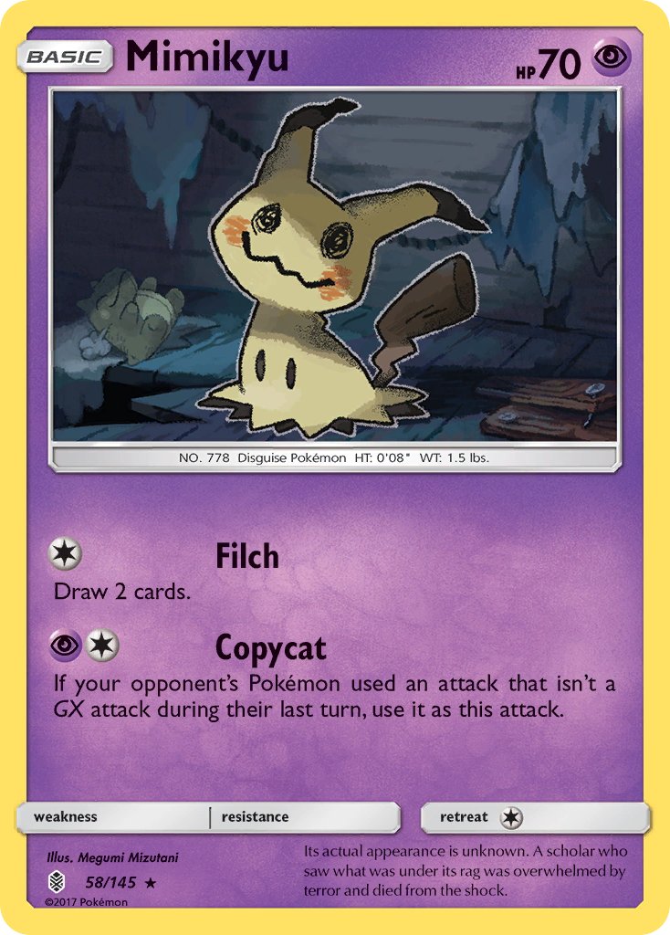 Mimikyu (58/145) (Theme Deck Exclusive) [Sun & Moon: Guardians Rising] | Gear Gaming Fayetteville