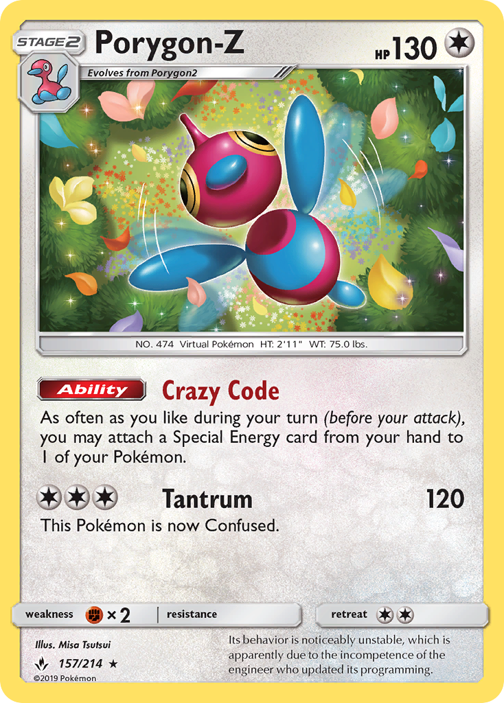 Porygon-Z (157/214) [Sun & Moon: Unbroken Bonds] | Gear Gaming Fayetteville