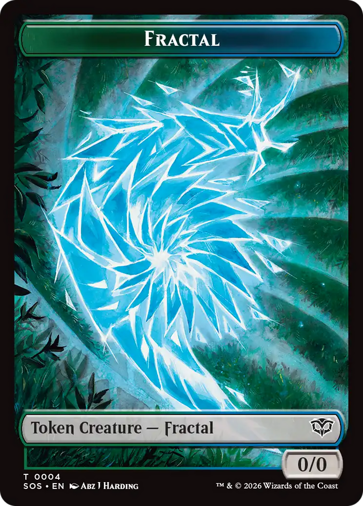 Fractal (0004) // Inkling (006) Double-Sided Token [Secrets of Strixhaven Tokens] | Gear Gaming Fayetteville