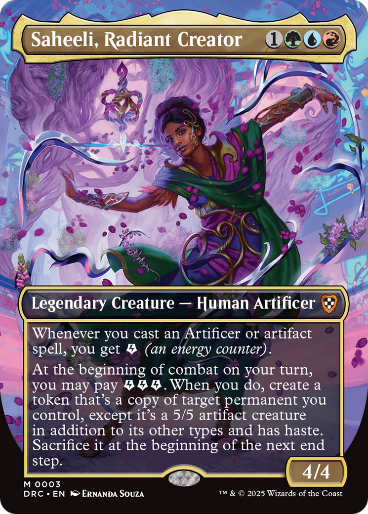 Saheeli, Radiant Creator (Borderless) [Aetherdrift Commander] | Gear Gaming Fayetteville