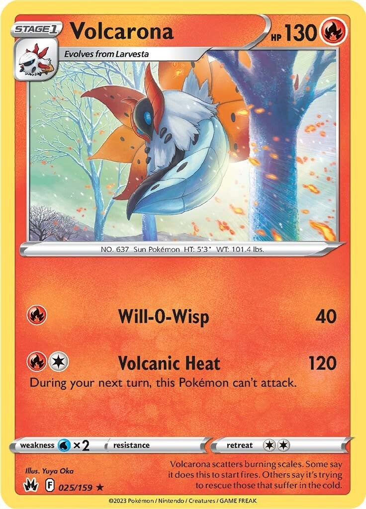 Volcarona (025/159) [Sword & Shield: Crown Zenith] | Gear Gaming Fayetteville