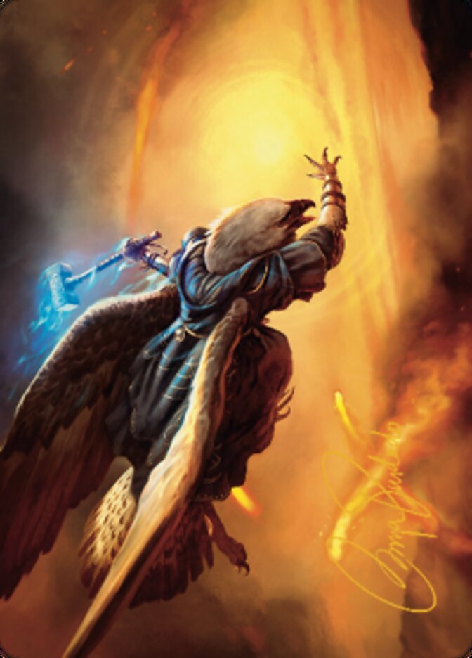 Battlewing Mystic Art Card (Gold-Stamped Signature) [Dominaria United Art Series] | Gear Gaming Fayetteville