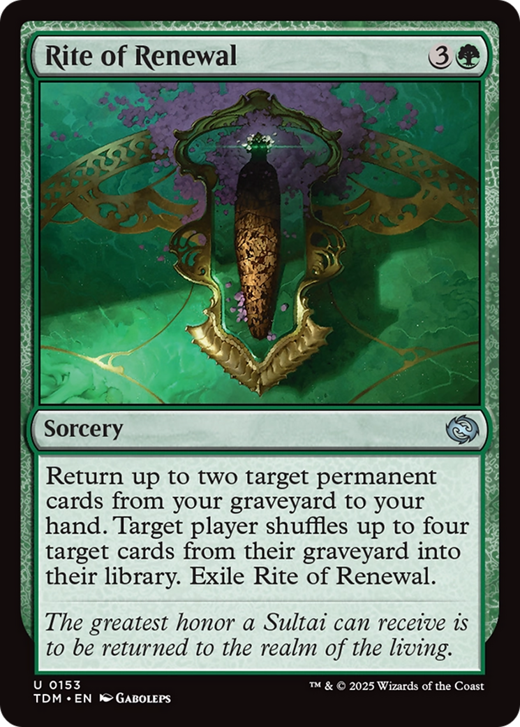 Rite of Renewal [Tarkir: Dragonstorm] | Gear Gaming Fayetteville
