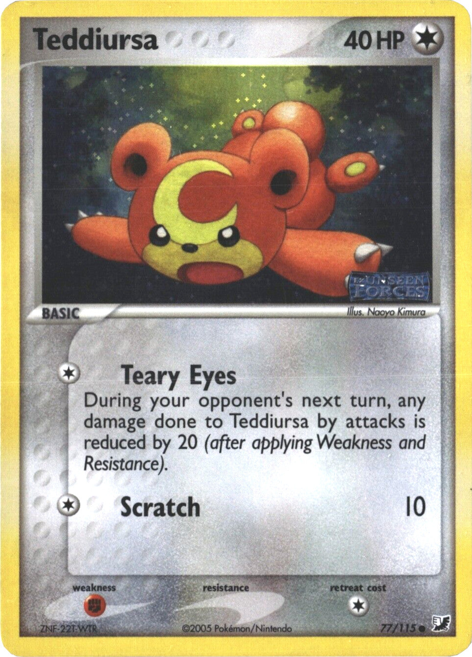 Teddiursa (77/115) (Stamped) [EX: Unseen Forces] | Gear Gaming Fayetteville