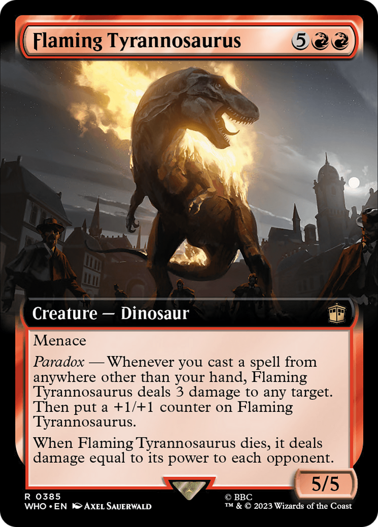 Flaming Tyrannosaurus (Extended Art) [Doctor Who] | Gear Gaming Fayetteville