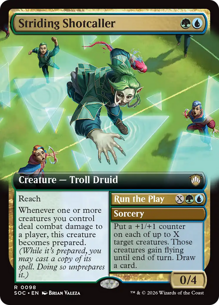 Striding Shotcaller (Extended Art) [Secrets of Strixhaven Commander] | Gear Gaming Fayetteville