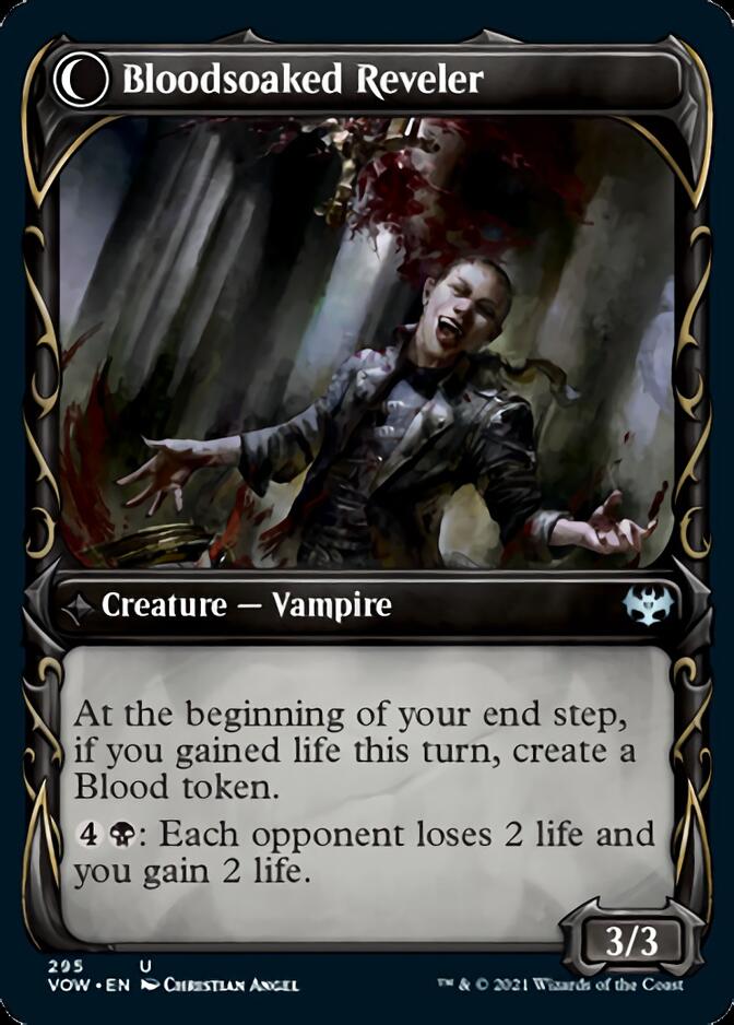 Restless Bloodseeker // Bloodsoaked Reveler (Showcase Fang Frame) [Innistrad: Crimson Vow] | Gear Gaming Fayetteville