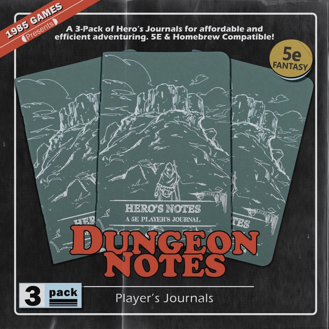 Dungeon Notes:  5E Player's Journal - Green | Gear Gaming Fayetteville