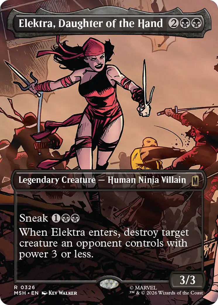 Elektra, Daughter of the Hand (Borderless) [Marvel Super Heroes] | Gear Gaming Fayetteville