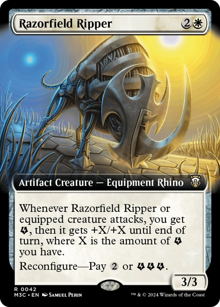 Razorfield Ripper (Extended Art) (Ripple Foil) [Modern Horizons 3 Commander] | Gear Gaming Fayetteville