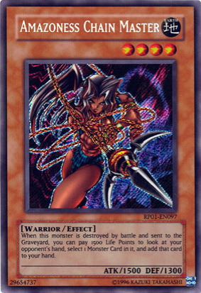 Amazoness Chain Master [RP01-EN097] Secret Rare | Gear Gaming Fayetteville