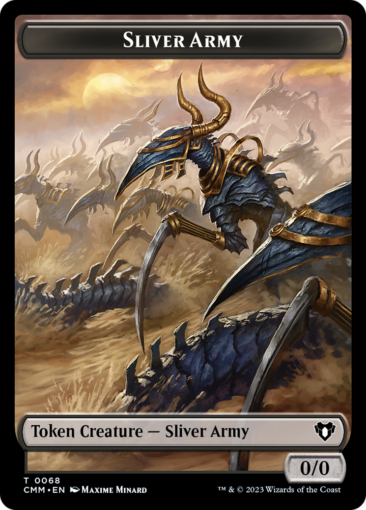 Sliver Army // Sliver Double-Sided Token [Commander Masters Tokens] | Gear Gaming Fayetteville