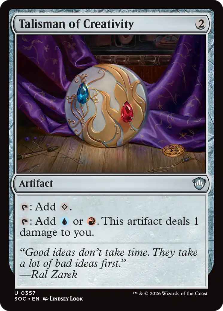 Talisman of Creativity [Secrets of Strixhaven Commander] | Gear Gaming Fayetteville