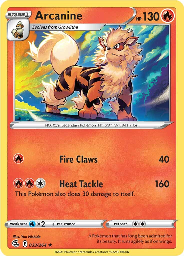 Arcanine (033/264) [Sword & Shield: Fusion Strike] | Gear Gaming Fayetteville