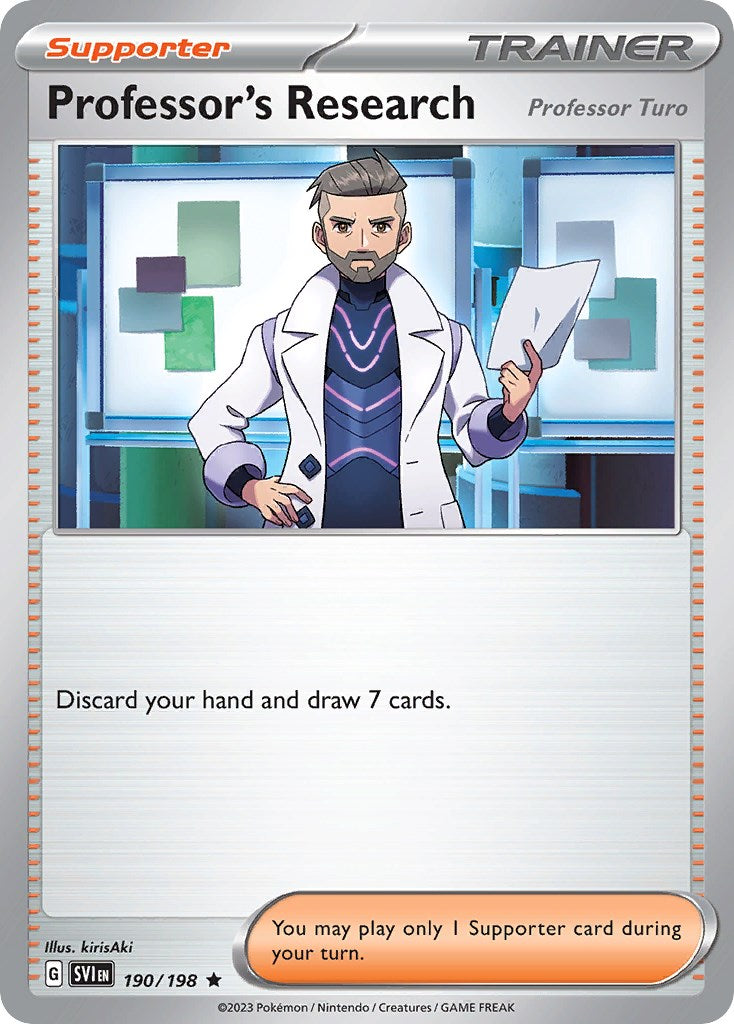Professor's Research (190/198) (Theme Deck Exclusive) [Scarlet & Violet: Base Set] | Gear Gaming Fayetteville