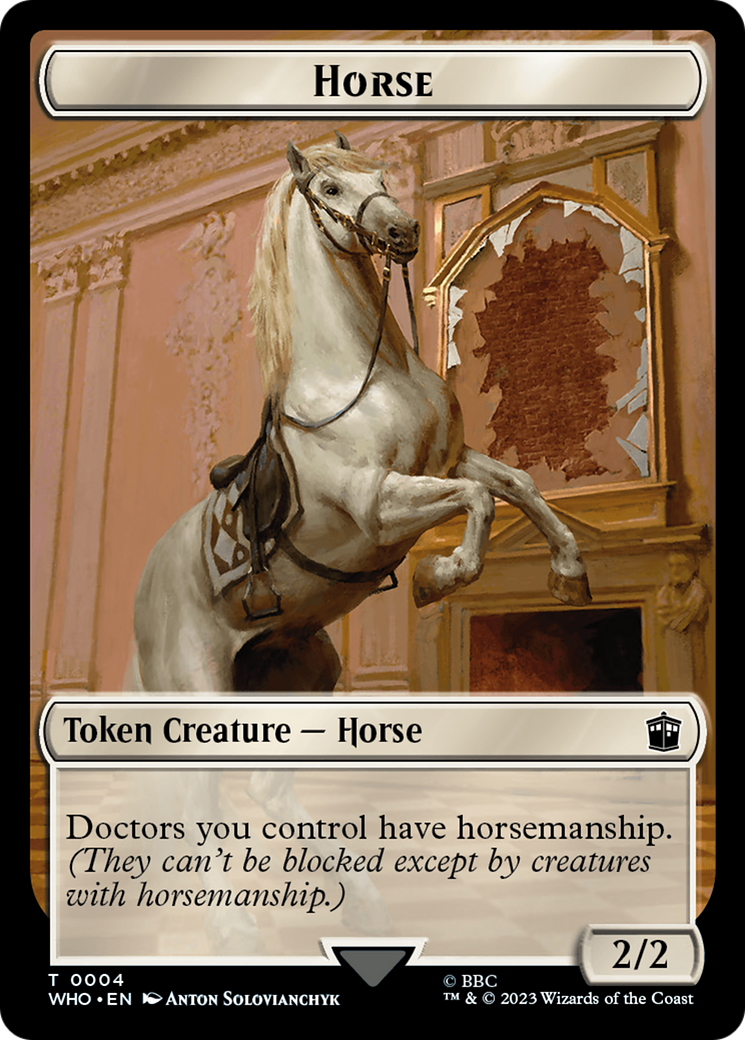 Horse // Cyberman Double-Sided Token [Doctor Who Tokens] | Gear Gaming Fayetteville