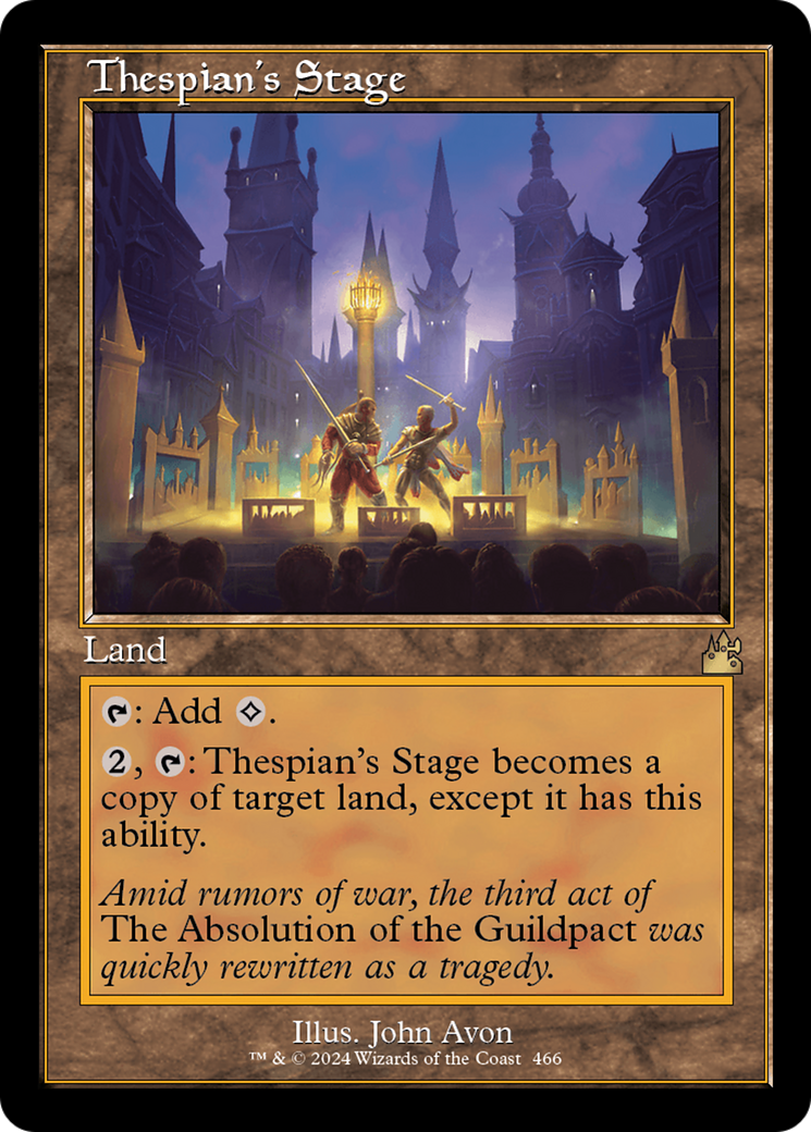 Thespian's Stage (Retro Frame) [Ravnica Remastered] | Gear Gaming Fayetteville