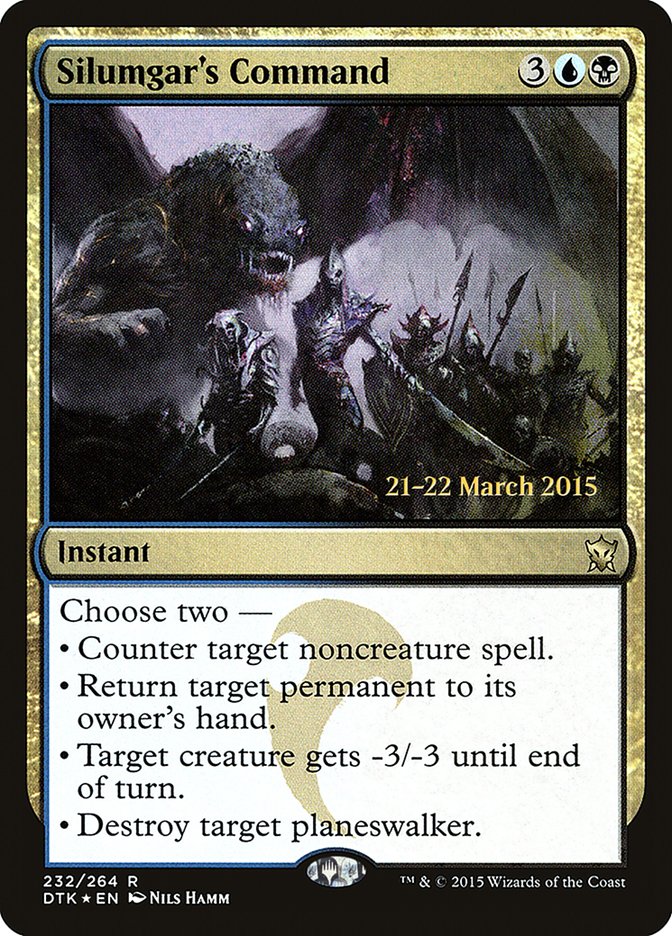 Silumgar's Command [Dragons of Tarkir Prerelease Promos] | Gear Gaming Fayetteville
