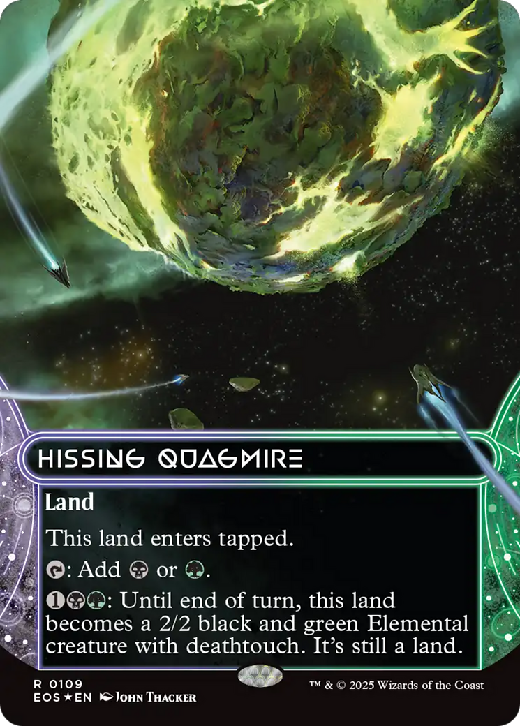 Hissing Quagmire (0109) (Borderless) (Galaxy Foil) [Edge of Eternities: Stellar Sights] | Gear Gaming Fayetteville