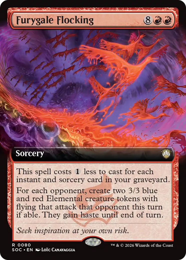 Furygale Flocking (Extended Art) [Secrets of Strixhaven Commander] | Gear Gaming Fayetteville