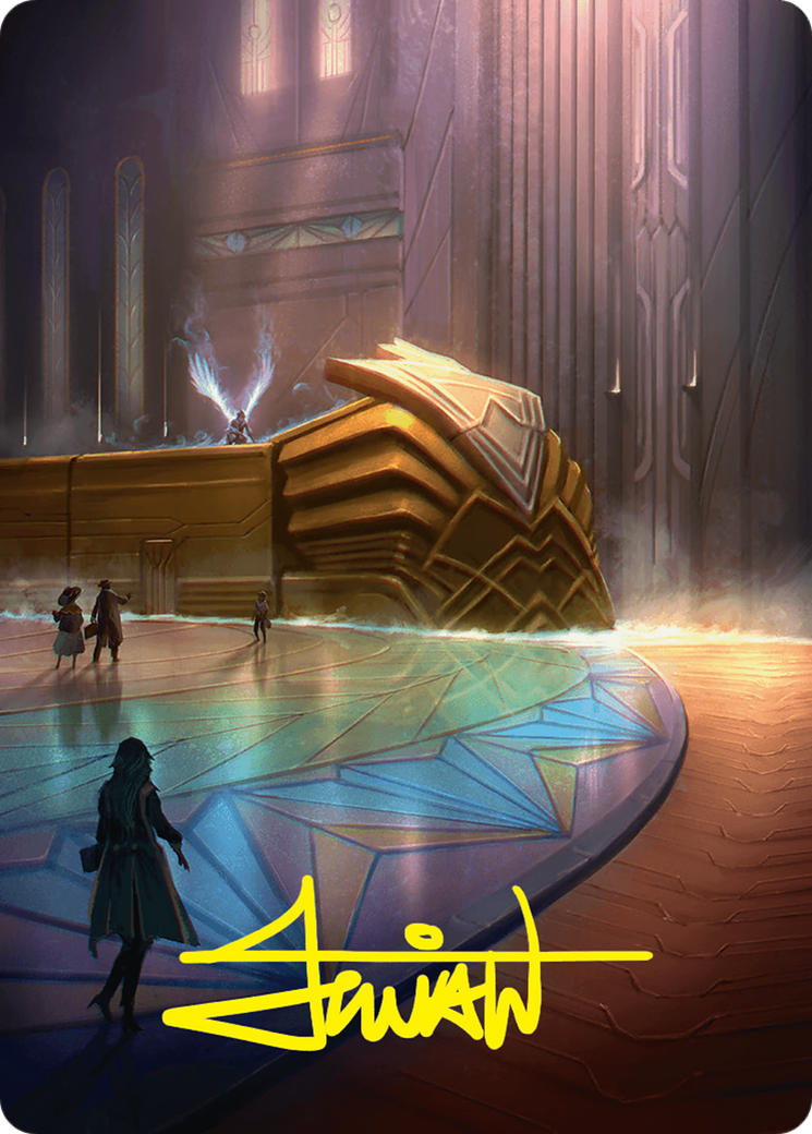 Plains Art Card (21/54) (Gold-Stamped Signature) [Foundations Art Series] | Gear Gaming Fayetteville