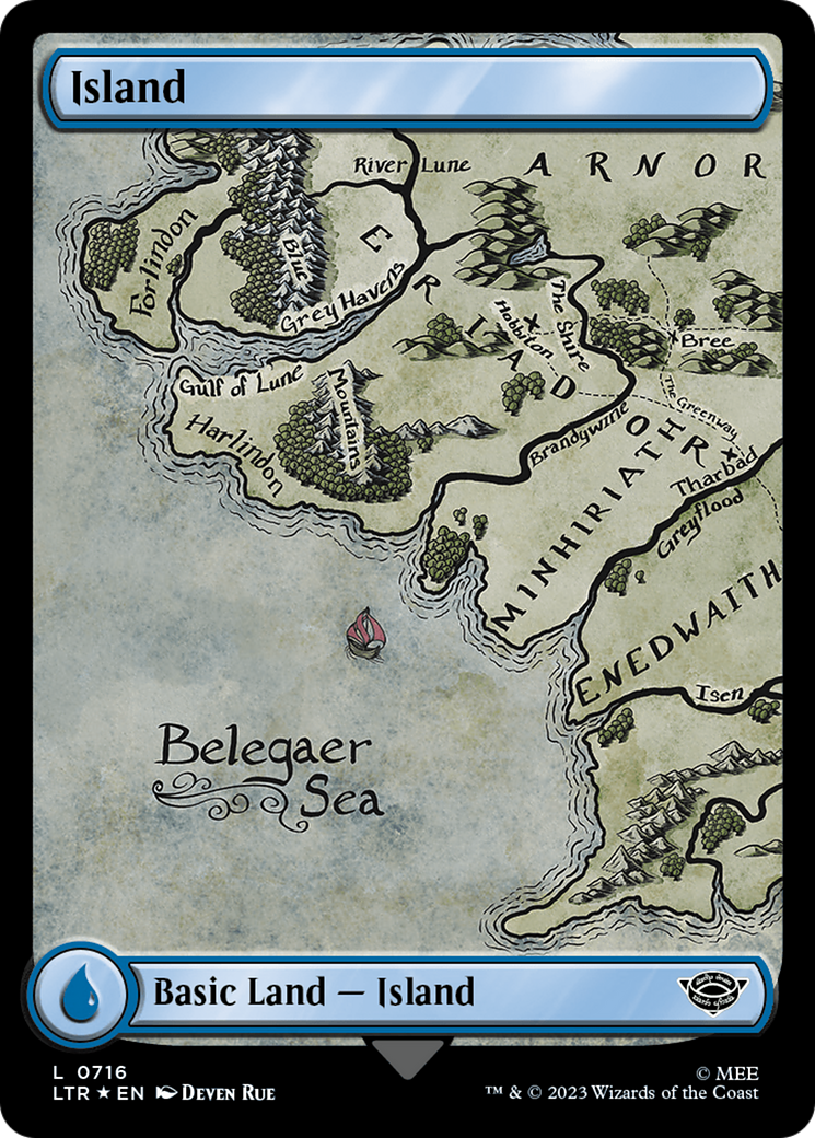 Island (0716) (Surge Foil) [The Lord of the Rings: Tales of Middle-Earth] | Gear Gaming Fayetteville