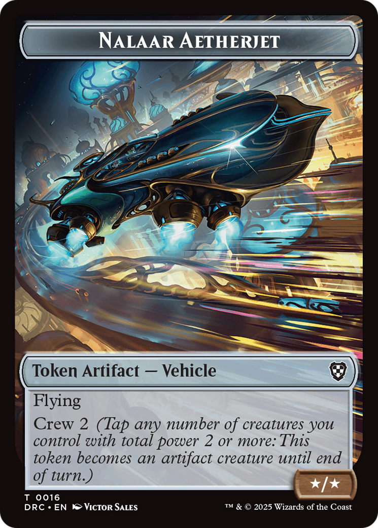 Golem (0013) // Nalaar Aetherjet Double-Sided Token [Aetherdrift Tokens] | Gear Gaming Fayetteville