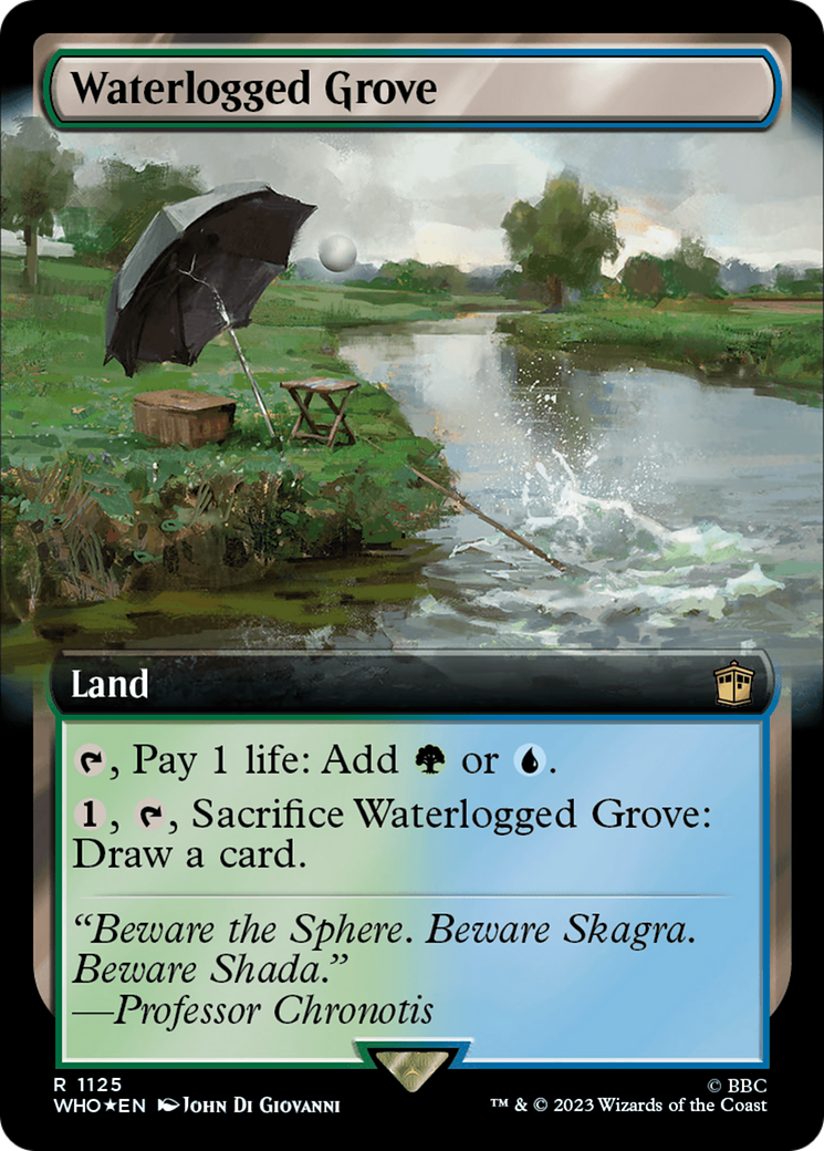 Waterlogged Grove (Extended Art) (Surge Foil) [Doctor Who] | Gear Gaming Fayetteville