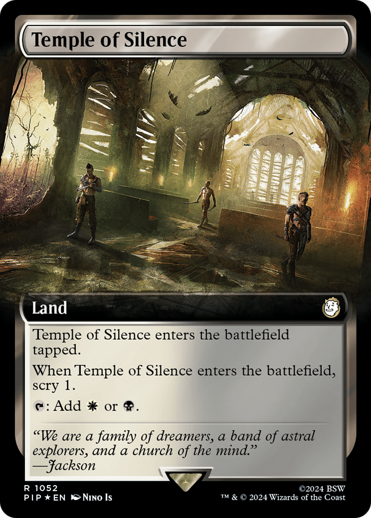 Temple of Silence (Extended Art) (Surge Foil) [Fallout] | Gear Gaming Fayetteville