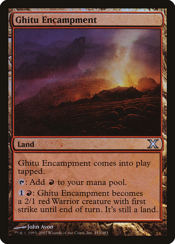 Ghitu Encampment (Premium Foil) [Tenth Edition] | Gear Gaming Fayetteville