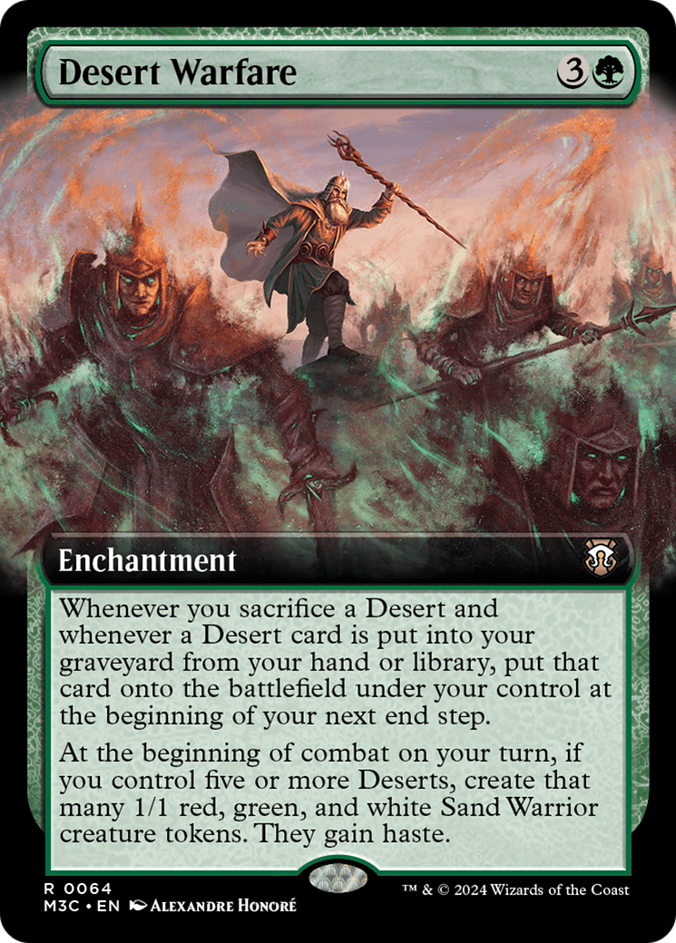 Desert Warfare (Extended Art) (Ripple Foil) [Modern Horizons 3 Commander] | Gear Gaming Fayetteville