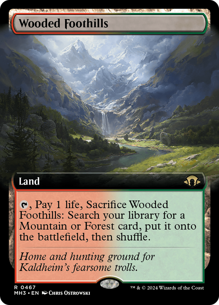 Wooded Foothills (Extended Art) [Modern Horizons 3] | Gear Gaming Fayetteville