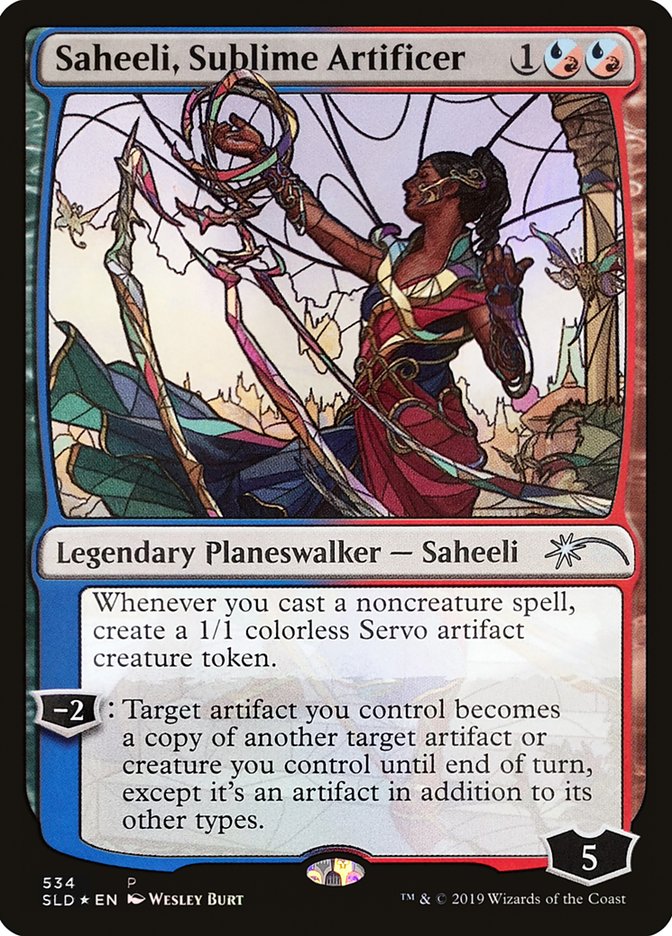 Saheeli, Sublime Artificer (Stained Glass) [Secret Lair Drop Promos] | Gear Gaming Fayetteville